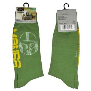 1x Star Wars Mandalorian Novelty Crew Socks Adult Set Size 6-12